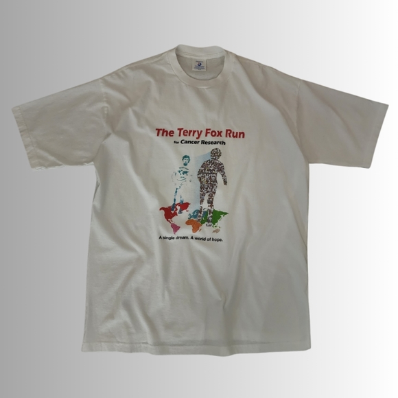 Vintage x 90s “a single dream, a world of hope” The Terry Fox Run T-shirt - Picture 2 of 5